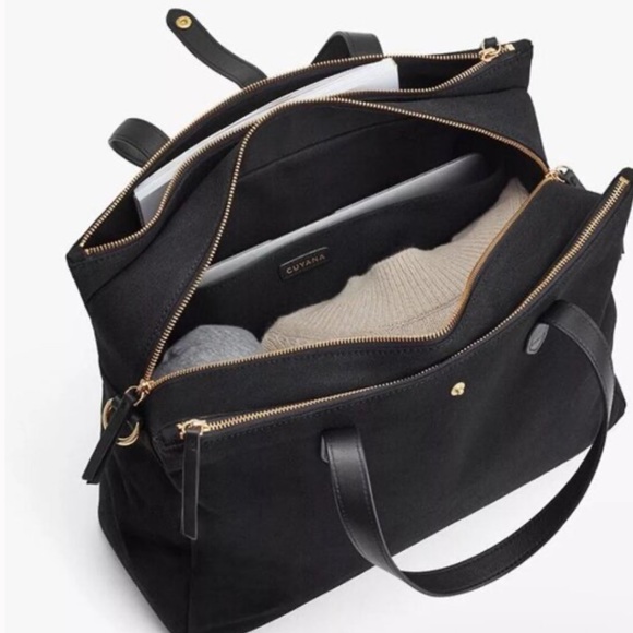 Cuyana Triple Zipper Leather/Canvas Weekender - Picture 2 of 12